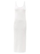 Matchesfashion.com Another Tomorrow - Scoop-neck Jersey Midi Dress - Womens - White