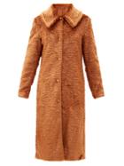 Matchesfashion.com Staud - Frankie Oversized-collar Faux-fur Coat - Womens - Dark Beige