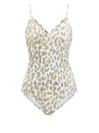 Matchesfashion.com On The Island By Marios Schwab - Asterias Printed Swimsuit - Womens - Green Multi