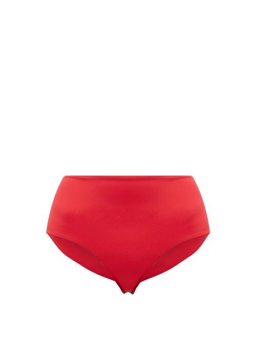 Matchesfashion.com Dos Gardenias - Granny Square-cut Leg Bikini Briefs - Womens - Red