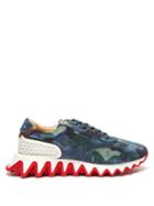 Christian Louboutin - Loubishark Camouflage Suede Trainers - Mens - Multi