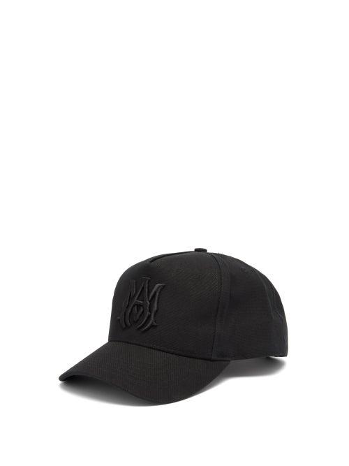 Mens Accessories Amiri - Logo-embroidered Cotton-canvas Baseball Cap - Mens - Black
