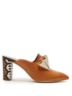 Malone Souliers Hazel Geometric Heel-print Leather Mules