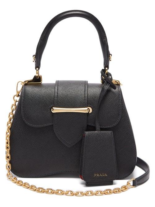 Matchesfashion.com Prada - Sidonie Mini Saffiano Leather Cross Body Bag - Womens - Black