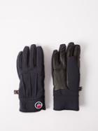 Fusalp - Glacier Leather And Shell Ski Gloves - Mens - Blue Navy