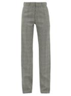 Matchesfashion.com Vetements - Houndstooth Tailored Twill Trousers - Womens - Grey