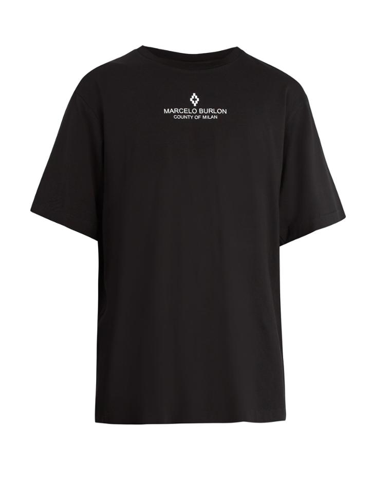Marcelo Burlon Snake Skeleton-print Long-sleeved Cotton T-shirt