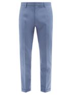 Paul Smith - Turn-up Cuff Wool-crepe Trousers - Mens - Light Purple