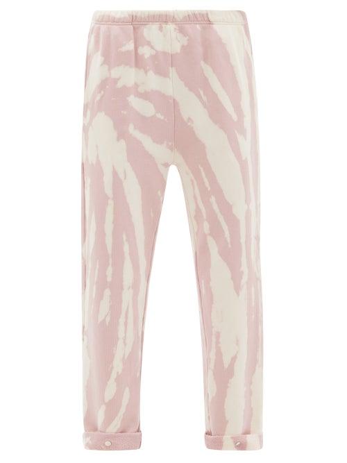 Ladies Rtw Les Tien - Snap-front Brushed-back Cotton Track Pants - Womens - Pink Multi