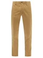 Matchesfashion.com Incotex - Cotton-blend Slim-leg Chino Trousers - Mens - Beige