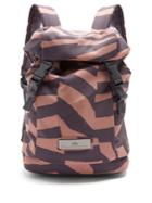Adidas By Stella Mccartney Zebra-print Buckle-detail Backpack