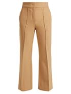 Matchesfashion.com Joseph - Ridge Kick Flare Twill Trousers - Womens - Camel