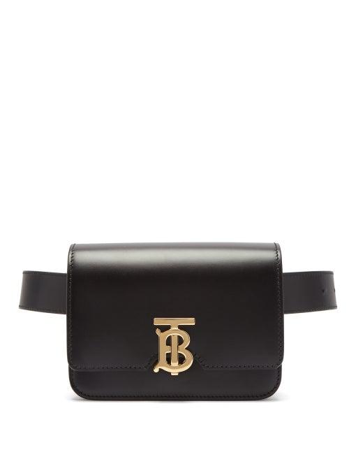 Matchesfashion.com Burberry - Monogram-clasp Leather Belt Bag - Womens - Black