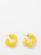 Completedworks - Ruffle Resin & 18kt Gold-vermeil Earrings - Womens - Yellow