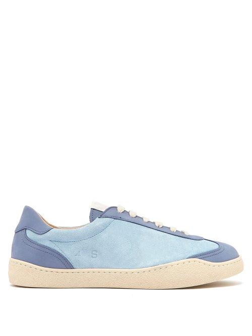 Matchesfashion.com Acne Studios - Lars Low Top Nubuck Trainers - Mens - Blue