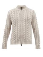 Iris Von Arnim - Leif Zipped Cable-knit Cashmere Jacket - Mens - Beige