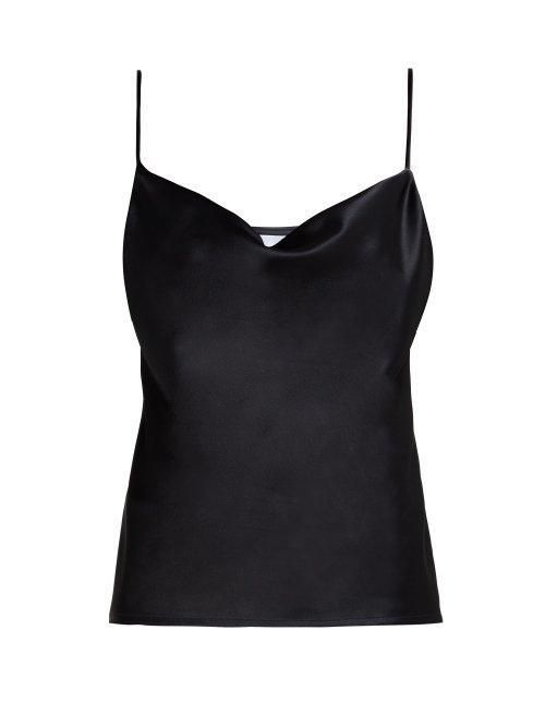 Matchesfashion.com Galvan - Whiteley Satin Cami Top - Womens - Black