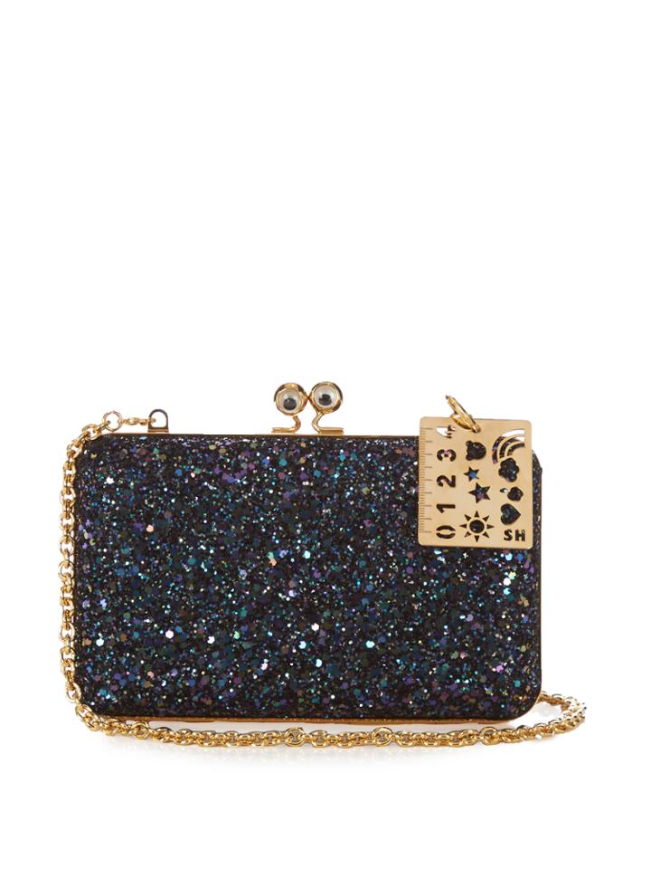 Sophie Hulme Sidney Glitter Clutch