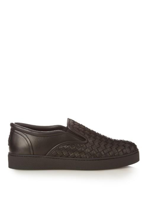 Bottega Veneta Intrecciato Leather Slip-on Trainers