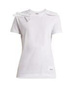 Miu Miu Bow-appliqu Cotton T-shirt
