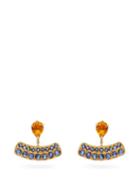 Matchesfashion.com Dubini - Theodora Sapphire, Citrine & 18kt Gold Earrings - Womens - Blue Multi