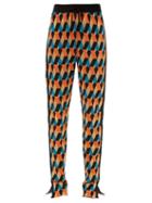 La Doublej - Diamond-jacquard Knit Trousers - Womens - Multi