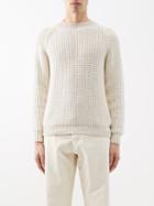 Sunflower - Tape Raglan-sleeve Cotton-blend Sweater - Mens - Off White