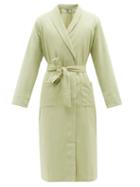 P. Le Moult - Piped Herringbone Cotton Bathrobe - Mens - Khaki