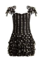 Matchesfashion.com Valentino - Polka Dot Silk Dress - Womens - Black White