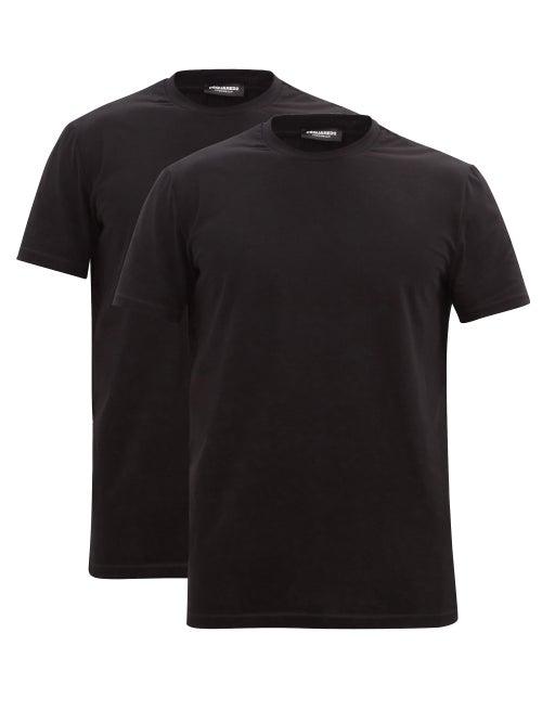 Matchesfashion.com Dsquared2 - Pack Of Two Cotton-blend Jersey T-shirts - Mens - Black