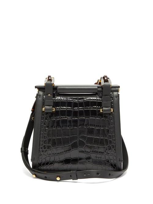 Matchesfashion.com Nico Giani - Olivia Crocodile Effect Leather Cross Body Bag - Womens - Black