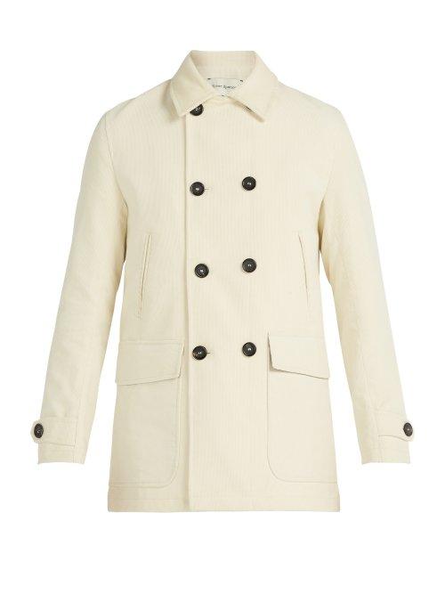 Matchesfashion.com Oliver Spencer - Clerkenwell Double Breasted Corduroy Jacket - Mens - Cream