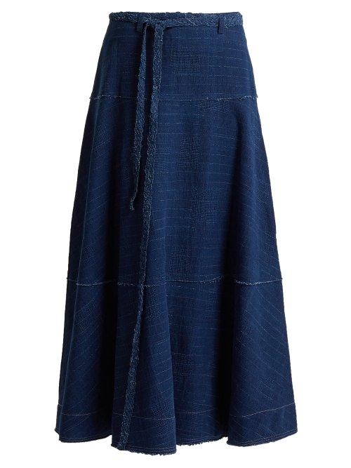 Matchesfashion.com Elizabeth And James - Leila A Line Denim Skirt - Womens - Indigo