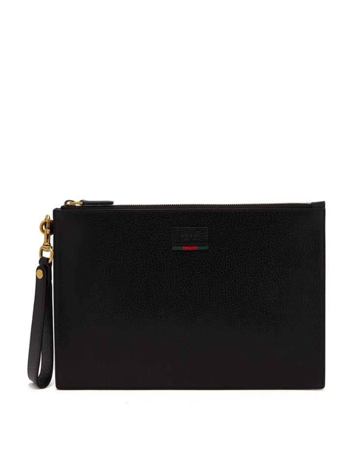 Gucci Agore Web Leather Pouch