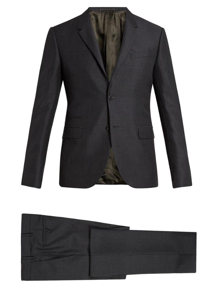 Valentino Notch-lapel Mohair And Wool-blend Suit