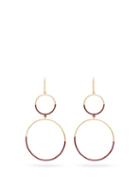 Matchesfashion.com Isabel Marant - Double Hoop Drop Earrings - Womens - Red