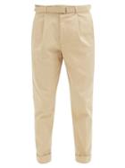 Officine Gnrale - Hugo Belted Organic Cotton-twill Trousers - Mens - Beige