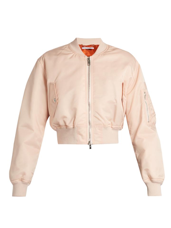Givenchy Cropped Twill Bomber Jacket