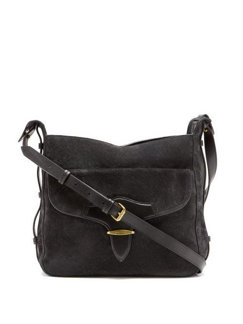 Matchesfashion.com Isabel Marant - Solby Suede Shoulder Bag - Womens - Black