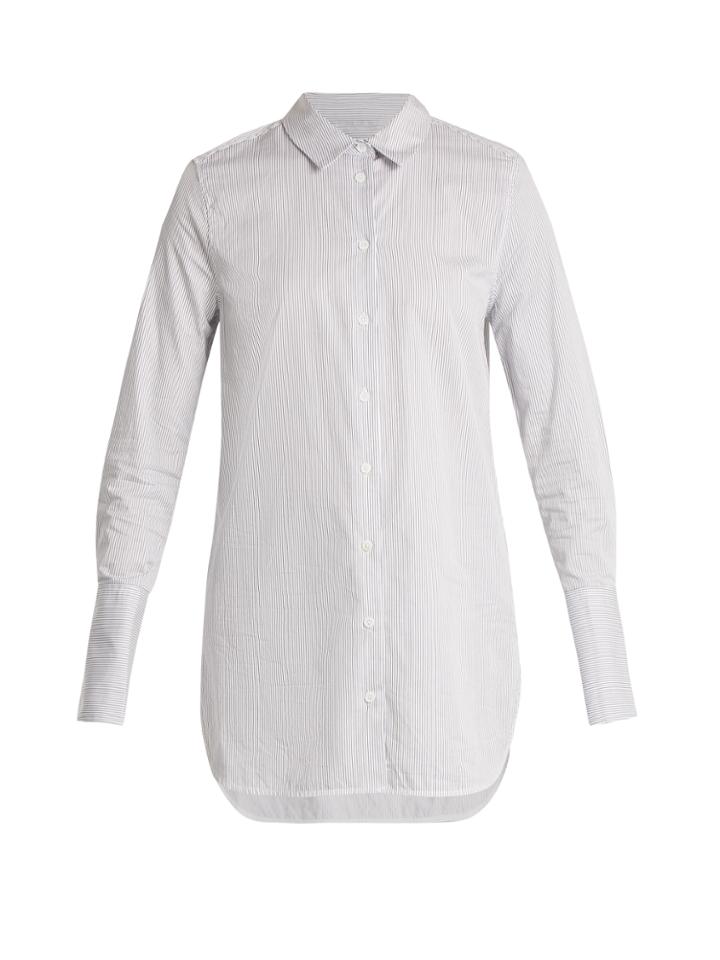 Equipment Artlette Point-collar Cotton Shirt