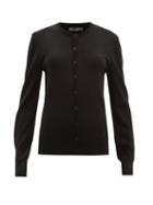 Matchesfashion.com Dolce & Gabbana - Round-neck Wool Cardigan - Womens - Black