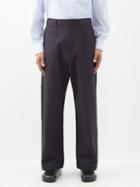 Studio Nicholson - Strata Cotton-blend Wide-leg Trousers - Mens - Navy