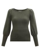 Cefinn - The Eva Balloon-sleeve Wool-blend Sweater - Womens - Khaki