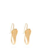 Matchesfashion.com Jade Jagger - 18kt Gold & Emerald Cobra Earrings - Womens - Gold