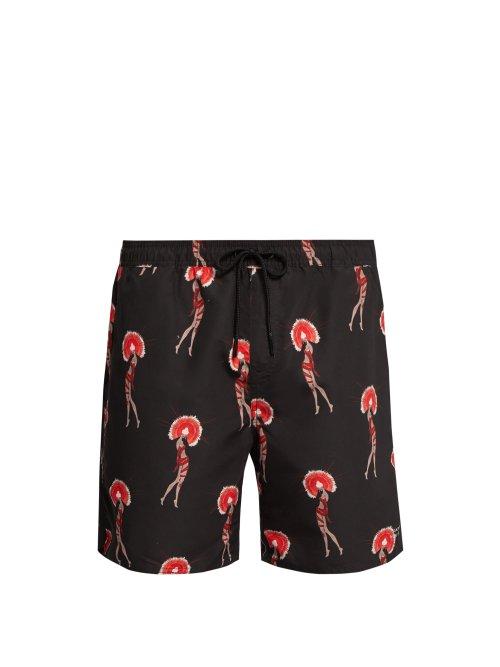 Matchesfashion.com Saturdays Nyc - Timothy Flapper Swim Shorts - Mens - Black Multi