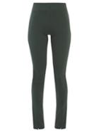 The Frankie Shop - Reya Zipped-cuff Jersey Leggings - Womens - Dark Green