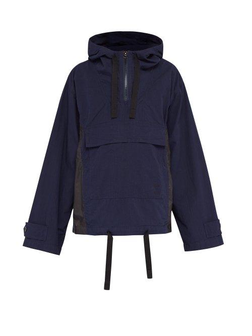 Matchesfashion.com Acne Studios - Ophion Hooded Cotton Jacket - Mens - Navy