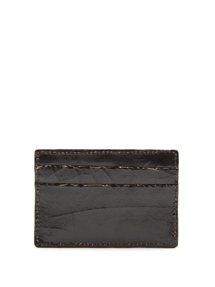 Marc Marmel Logo-debossed Cracked-leather Cardholder