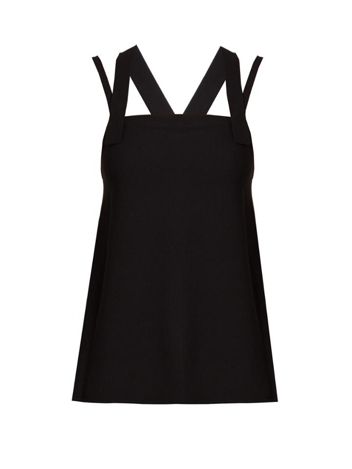 Helmut Lang Cross-back Crepe Top