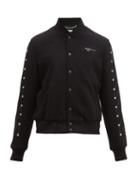 Matchesfashion.com Off-white - Logo Print Wool Blend Bomber Jacket - Mens - Black Silver